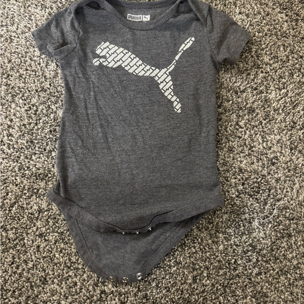 Puma Charcoal Gray Kids Bodysuit